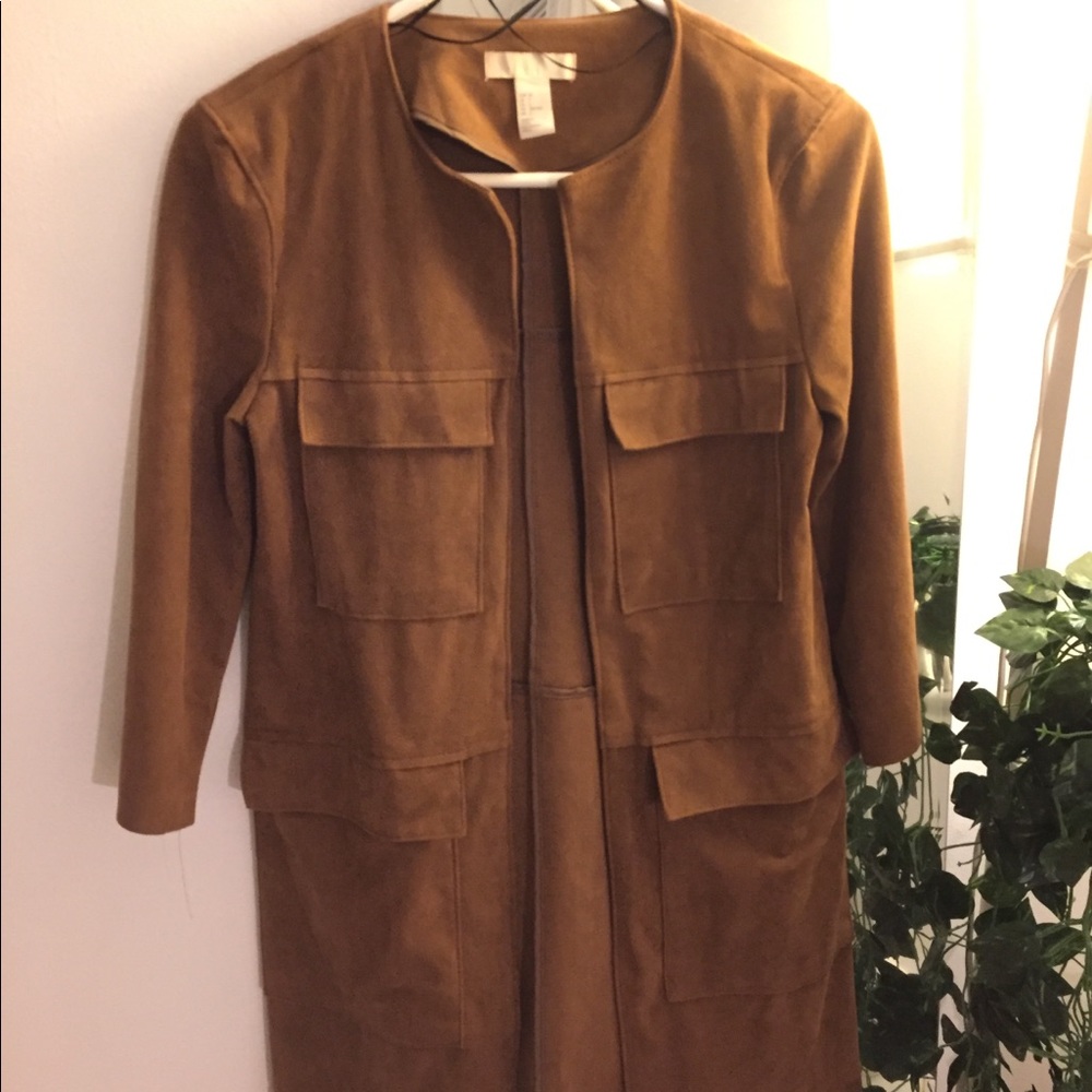 Brown suede coat